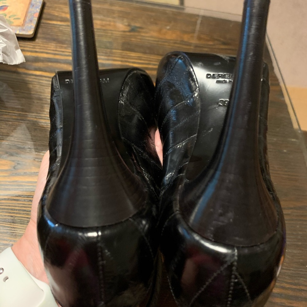 39.5 Derek Lam Black Leather Heels Made in Italy - Picture 9 of 13